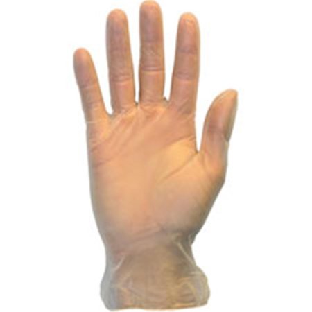 DRAPERYPANERIA Powder Free Clear Vinyl Gloves - Clear, Small DR2487757